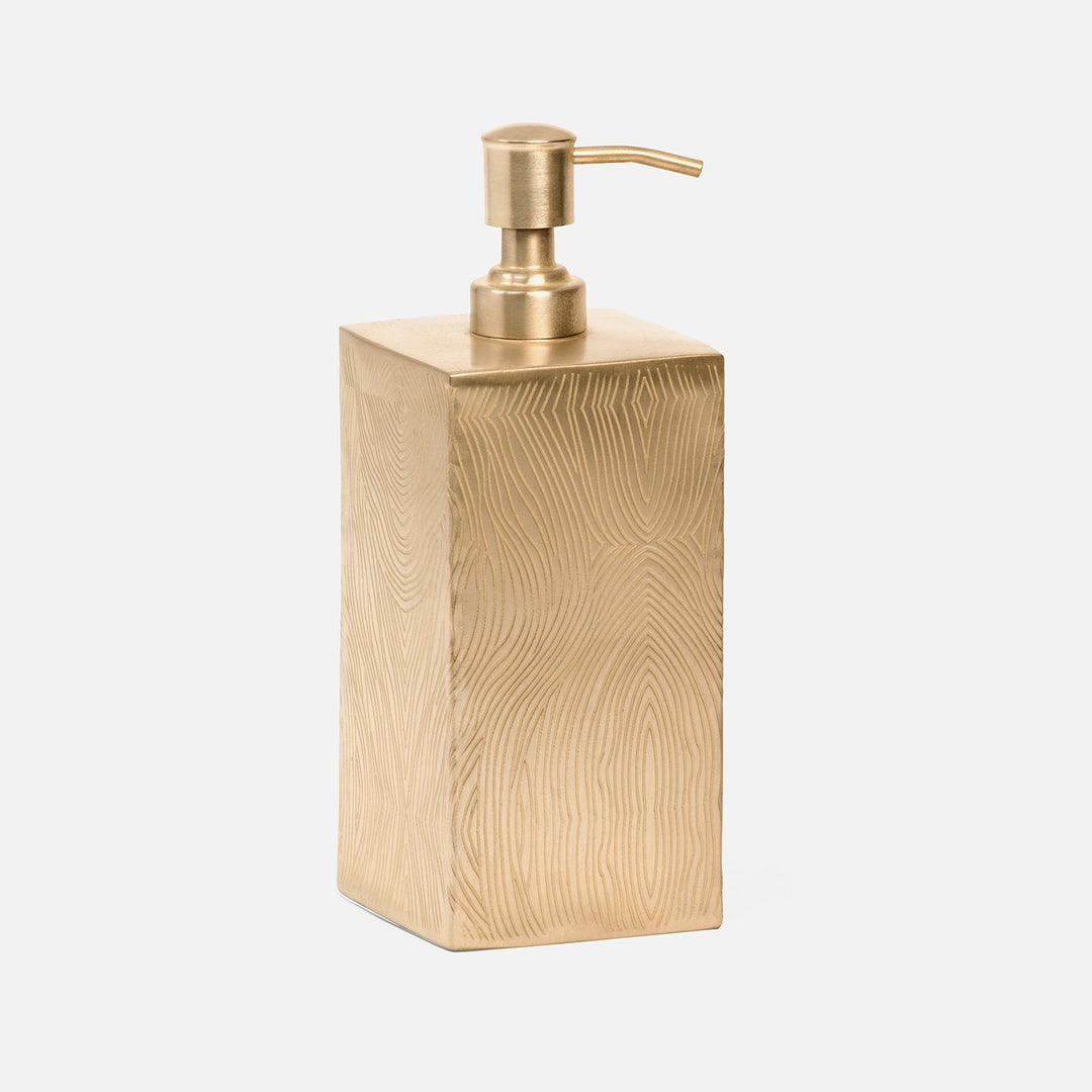 Humbolt, Shiny Brass, Soap Pump, Xl, Ridged Metal