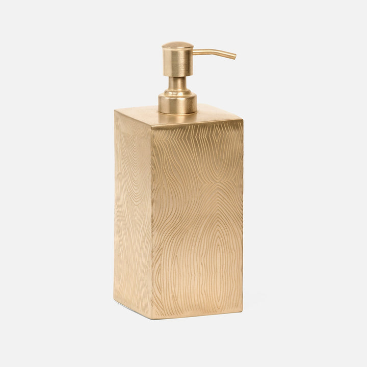 Humbolt, Shiny Brass, Soap Pump, Xl, Ridged Metal
