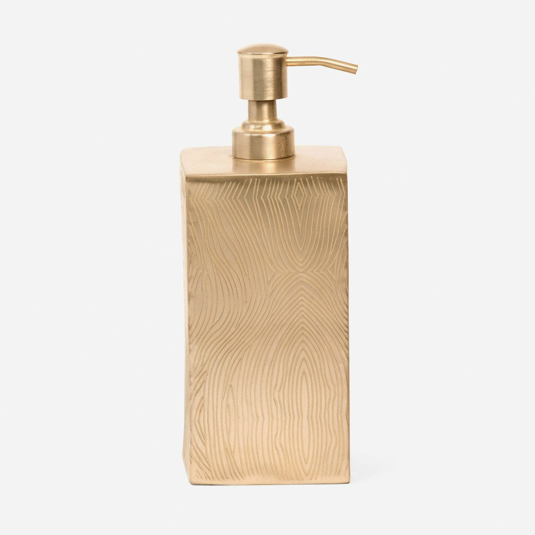 Humbolt, Shiny Brass, Soap Pump, Xl, Ridged Metal