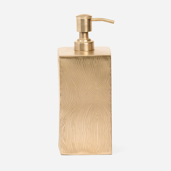 Humbolt, Shiny Brass, Soap Pump, Xl, Ridged Metal