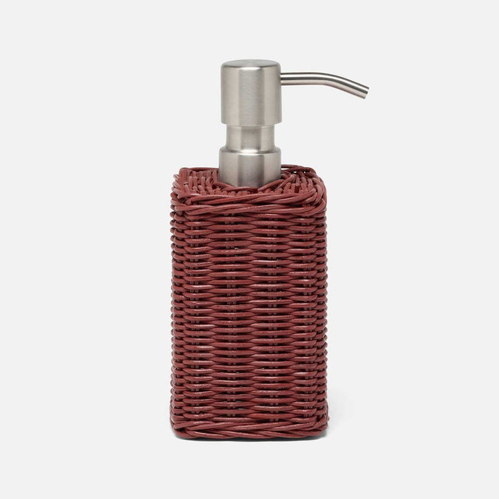 Kardia, Bordeaux Red, Soap Pump, Square Straight, Rattan