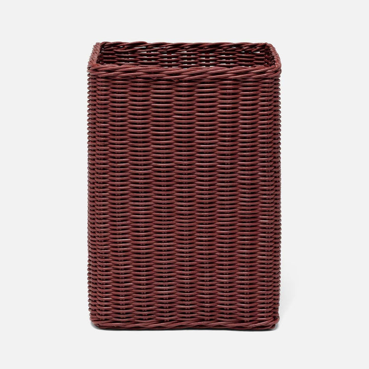 Kardia, Bordeaux Red, Wastebasket, Square Straight, Rattan