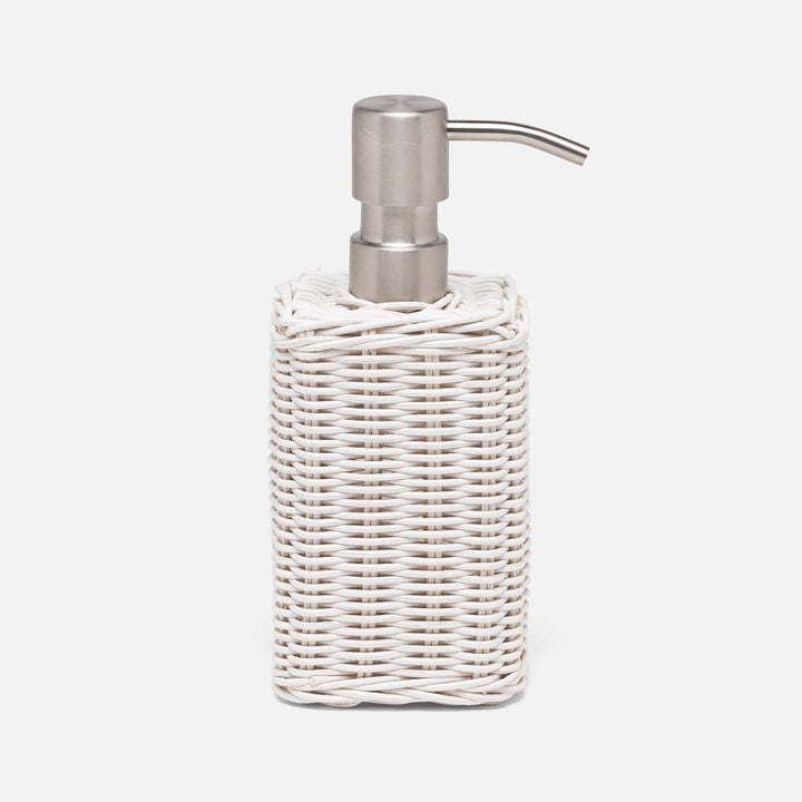 Kardia, Cotton White, Soap Pump, Square Straight, Rattan