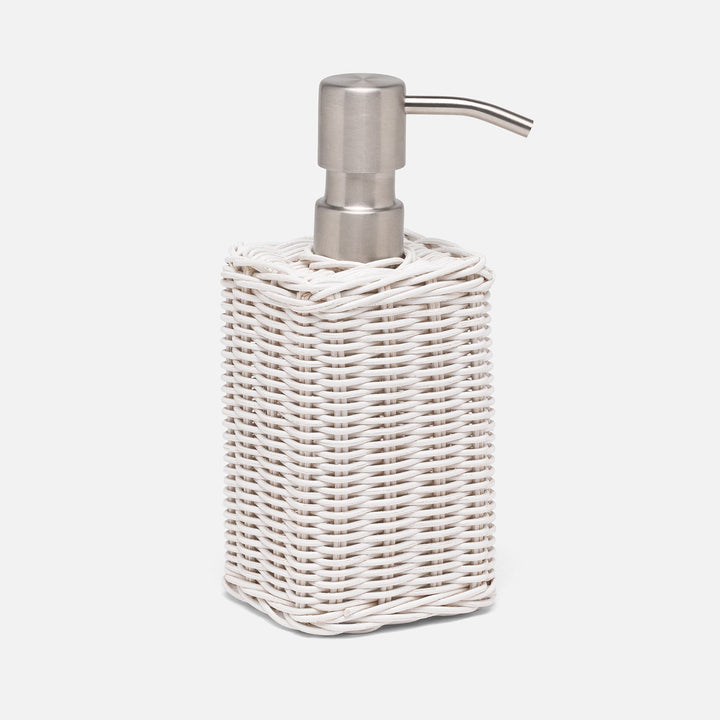 Kardia, Cotton White, Soap Pump, Square Straight, Rattan
