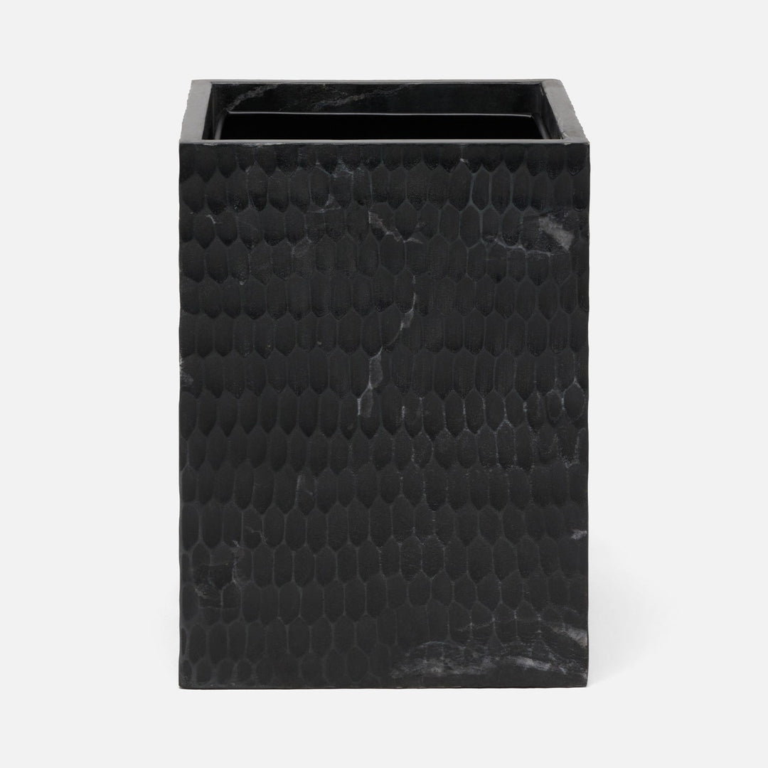Kuna, Black, Wastebasket, Square Straight, Marble