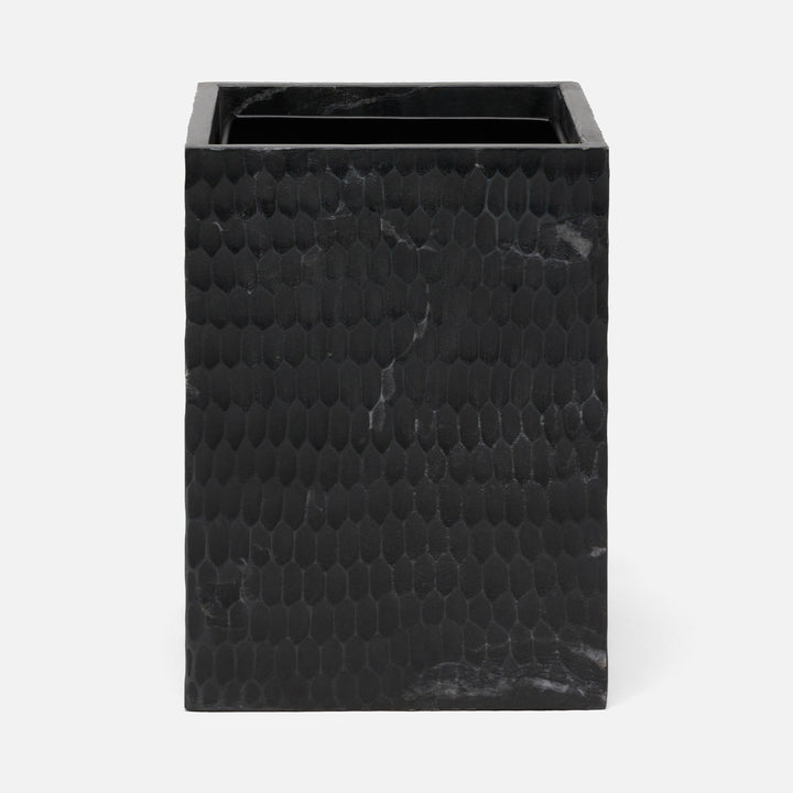 Kuna, Black, Wastebasket, Square Straight, Marble