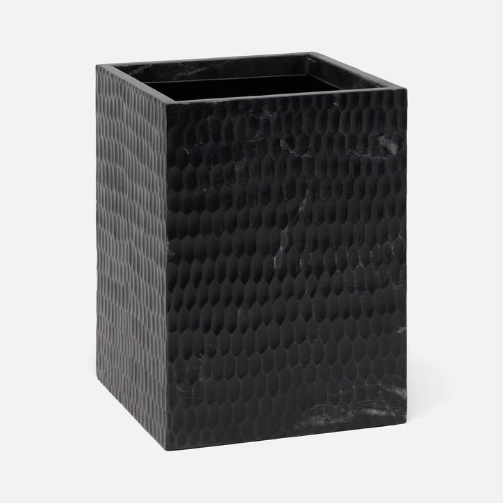 Kuna, Black, Wastebasket, Square Straight, Marble