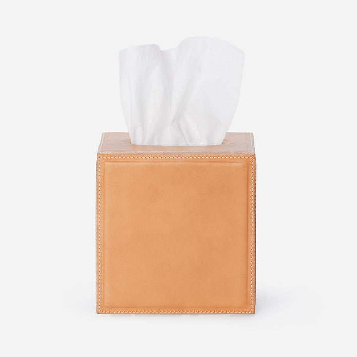 Lorient, Aged Camel, Tissue Box, Square Straight, Full-Grain Leather