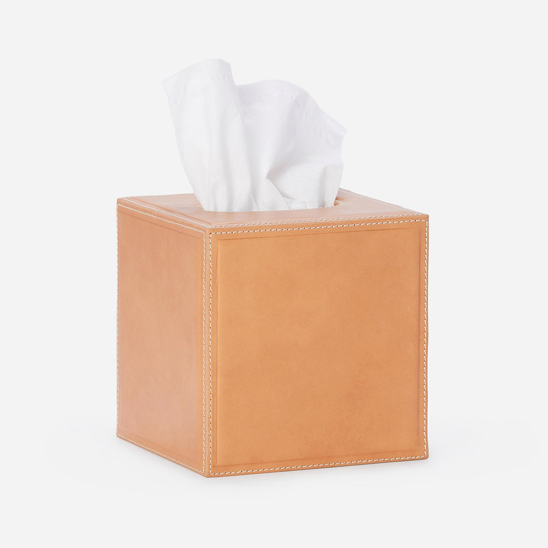 Lorient, Aged Camel, Tissue Box, Square Straight, Full-Grain Leather