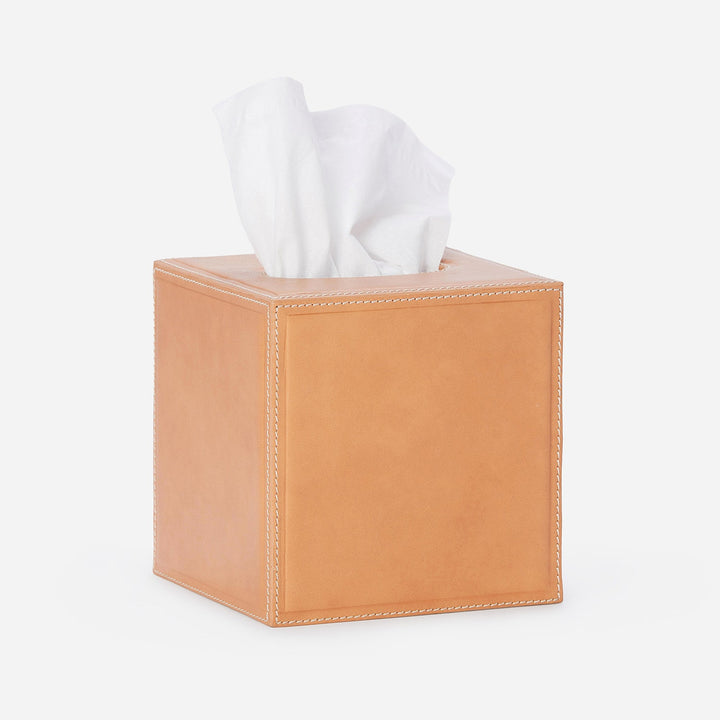 Lorient, Aged Camel, Tissue Box, Square Straight, Full-Grain Leather