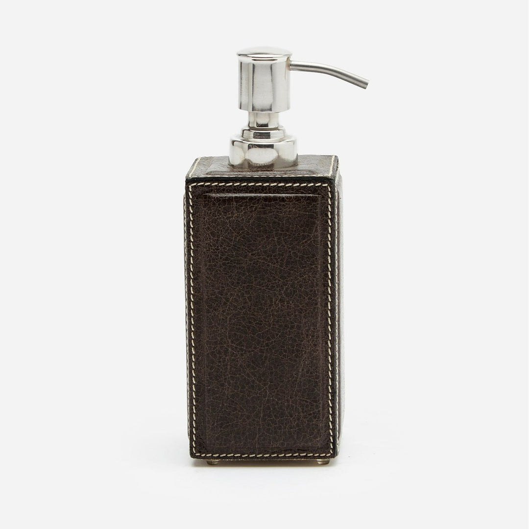 Lorient, Charcoal, Soap Pump, Square Straight, Full-Grain Leather