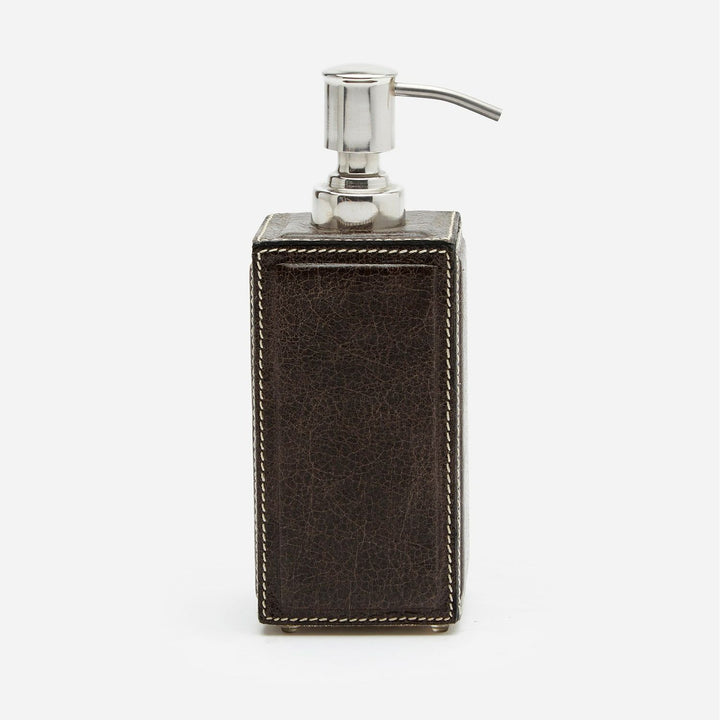 Lorient, Charcoal, Soap Pump, Square Straight, Full-Grain Leather