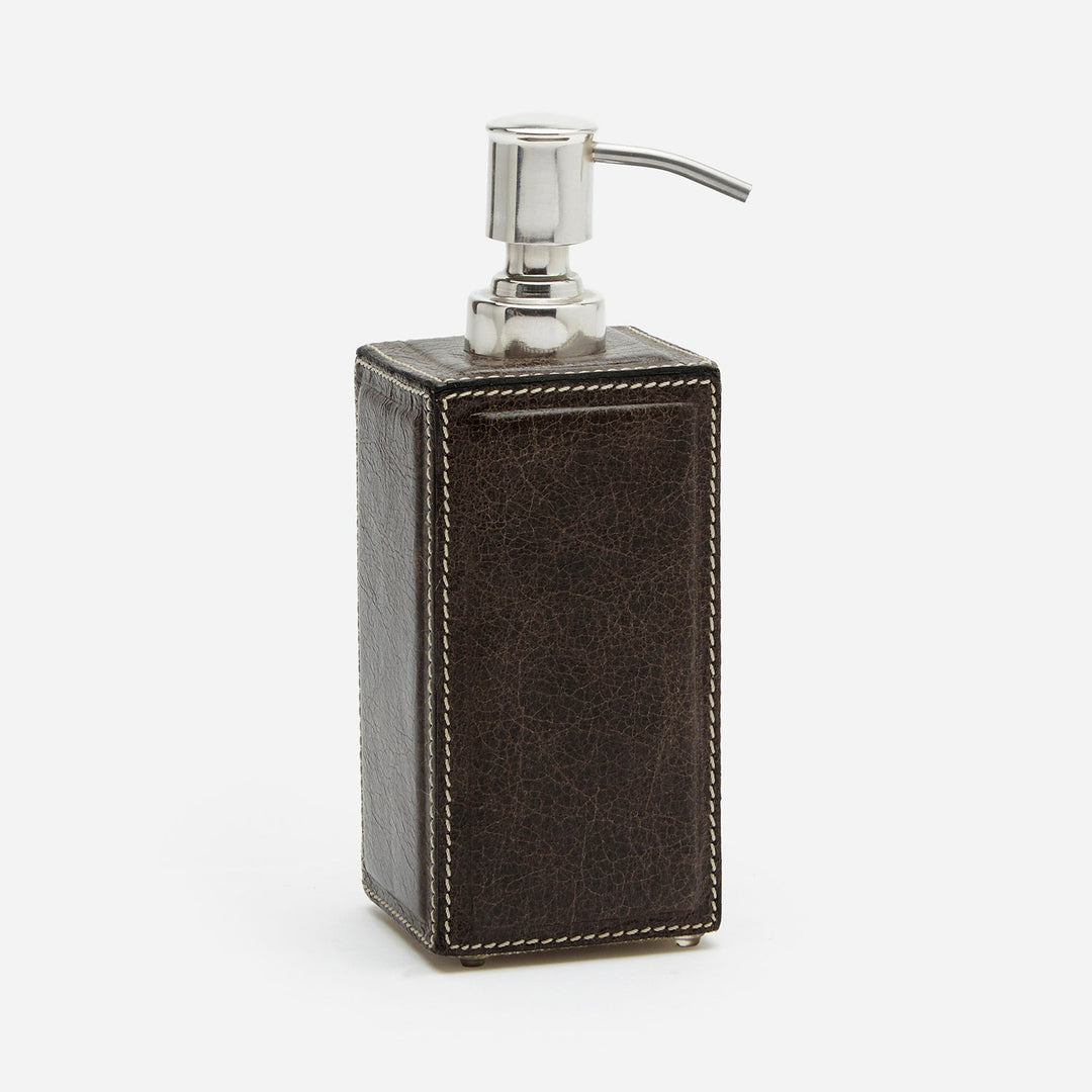 Lorient, Charcoal, Soap Pump, Square Straight, Full-Grain Leather