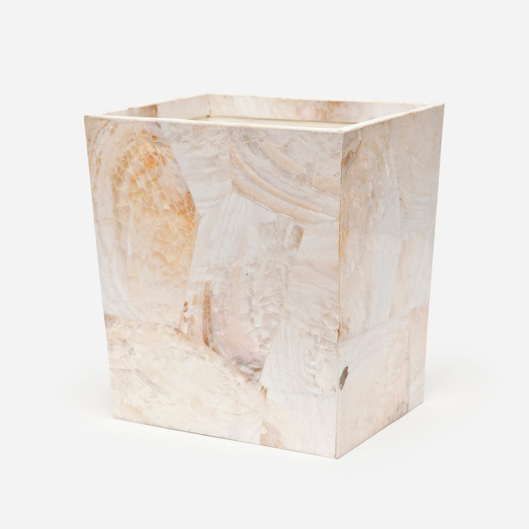 Lugano, Kabibe, Wastebasket, Rectangular Tapered, Shell