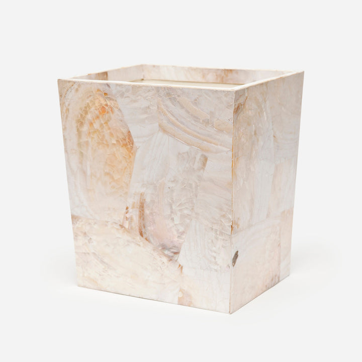 Lugano, Kabibe, Wastebasket, Rectangular Tapered, Shell