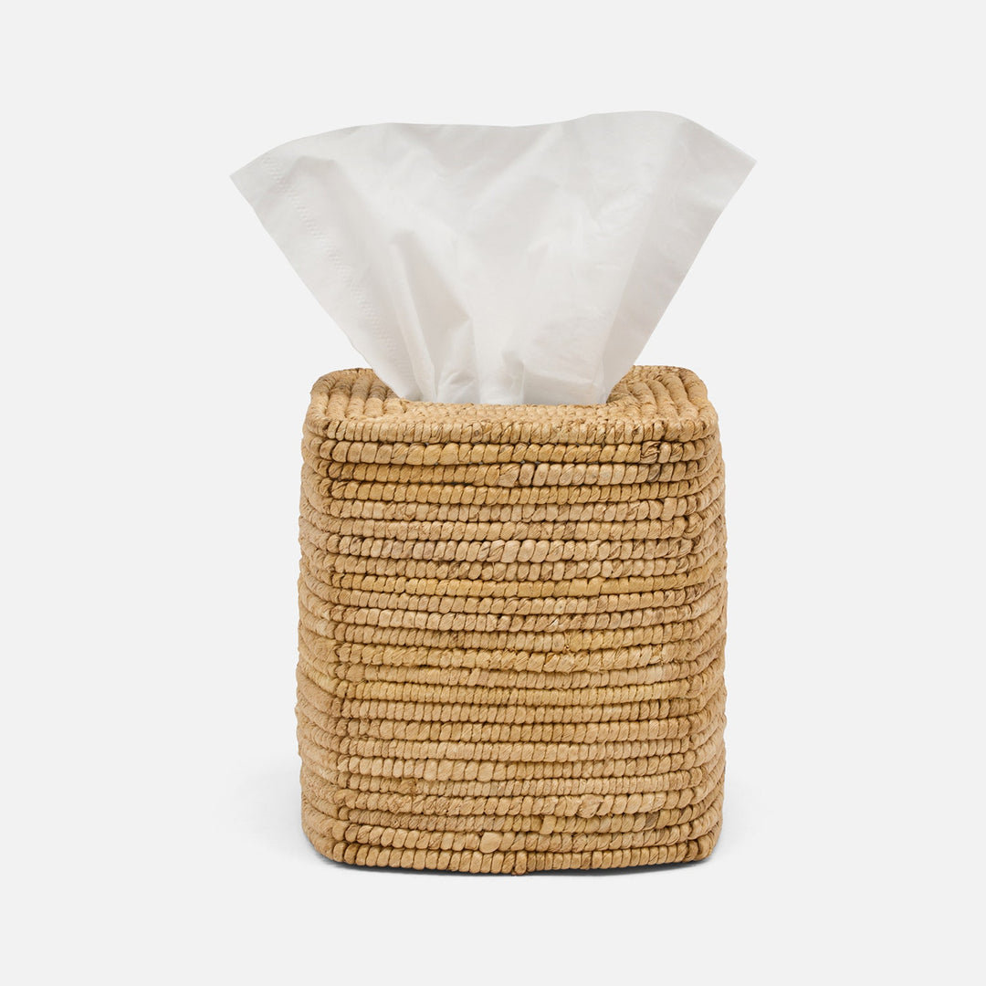 Magnolia, Natural, Coiled Tissue Box, Square Straight, Abaca