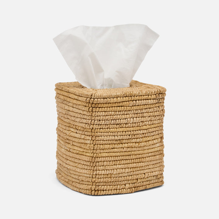 Magnolia, Natural, Coiled Tissue Box, Square Straight, Abaca