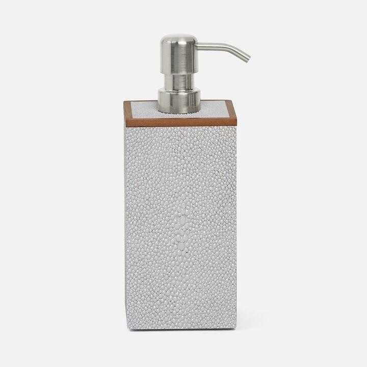 Manchester, Ash Gray, Soap Pump, Xl, Square Straight, Realistic Faux Shagreen
