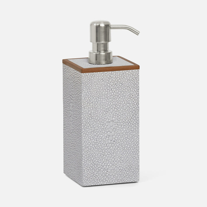 Manchester, Ash Gray, Soap Pump, Xl, Square Straight, Realistic Faux Shagreen