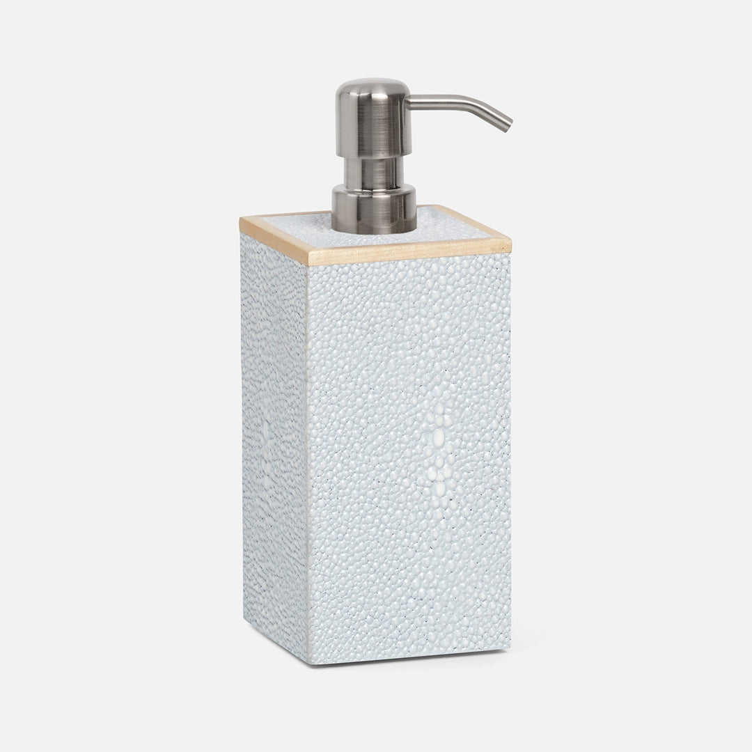 Manchester, Cloud Gray, Soap Pump, Xl, Square Straight, Realistic Faux Shagreen