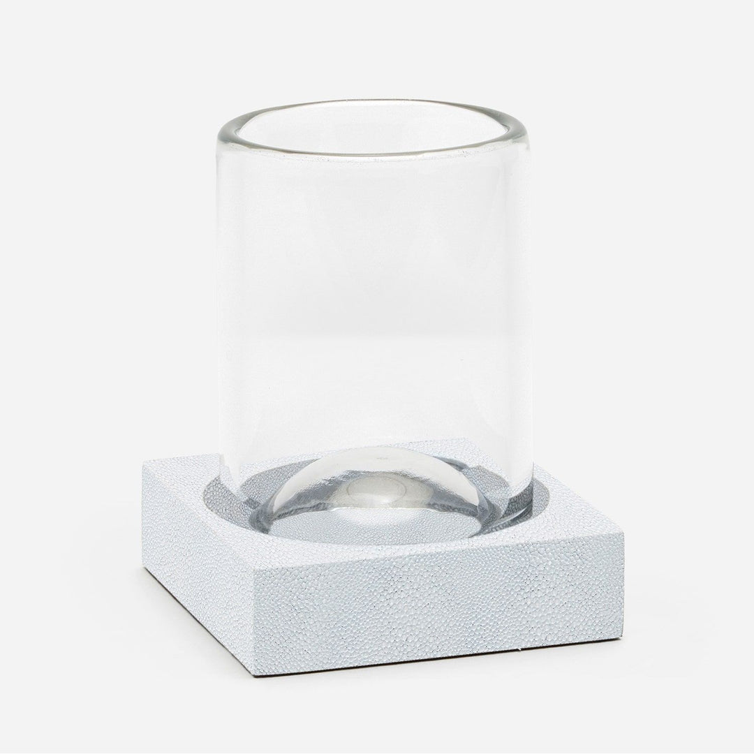 Manchester, Cloud Gray, Tumbler Set, Square Straight, Realistic Faux Shagreen, M/2