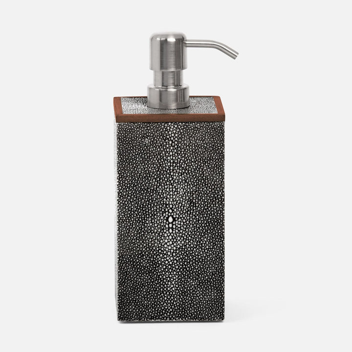 Manchester, Cool Gray, Soap Pump, Xl, Square Straight, Realistic Faux Shagreen