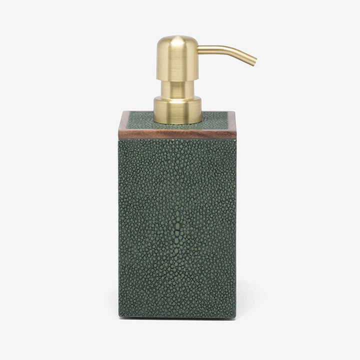 Manchester, Juniper, Soap Pump, Square Straight, Realistic Faux Shagreen
