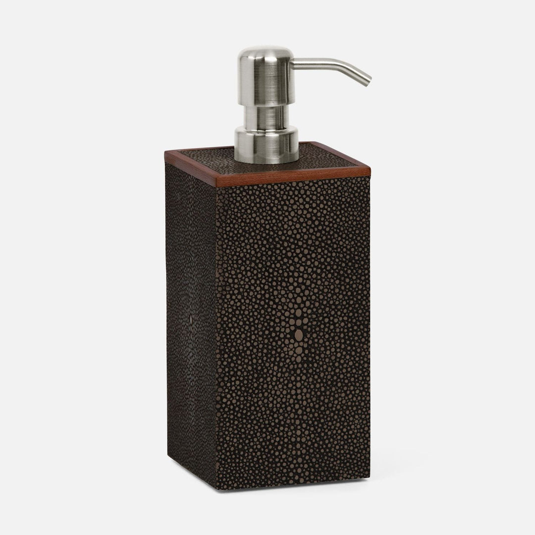 Manchester, Dark Mushroom, Soap Pump, Xl, Square Straight, Realistic Faux Shagreen