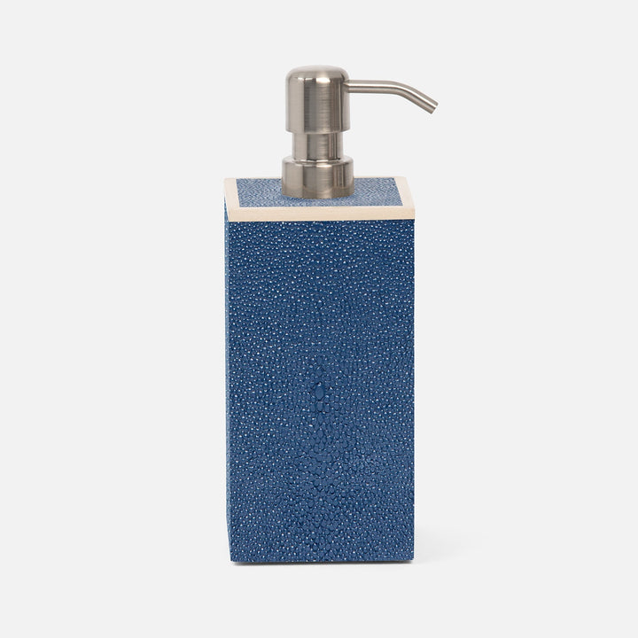 Manchester, Navy, Soap Pump, Xl, Square Straight, Realistic Faux Shagreen