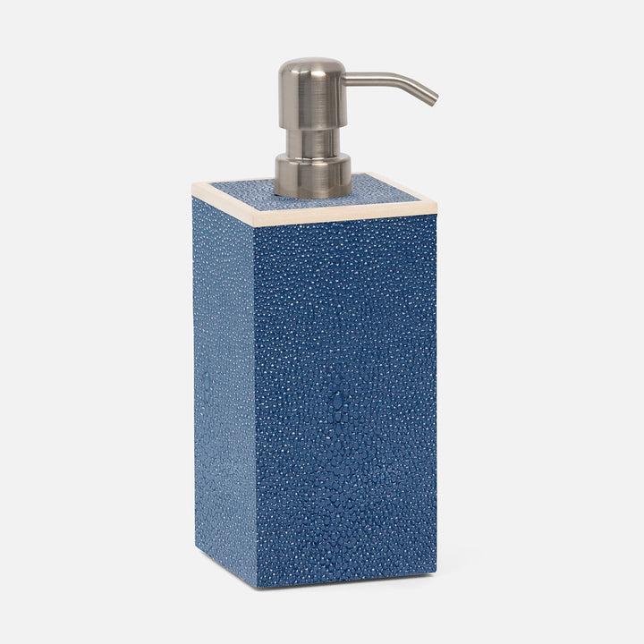 Manchester, Navy, Soap Pump, Xl, Square Straight, Realistic Faux Shagreen