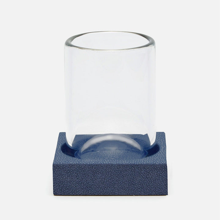 Manchester, Navy, Tumbler Set, Square Straight, Realistic Faux Shagreen, M/2