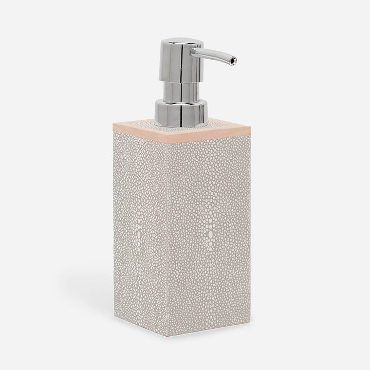 Manchester, Sand, Soap Pump, Square Straight, Realistic Faux Shagreen