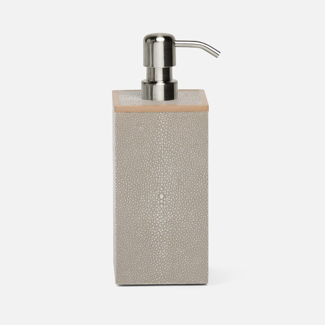 Manchester, Sand, Soap Pump, Xl, Square Straight, Realistic Faux Shagreen