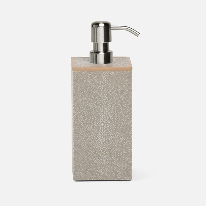 Manchester, Sand, Soap Pump, Xl, Square Straight, Realistic Faux Shagreen