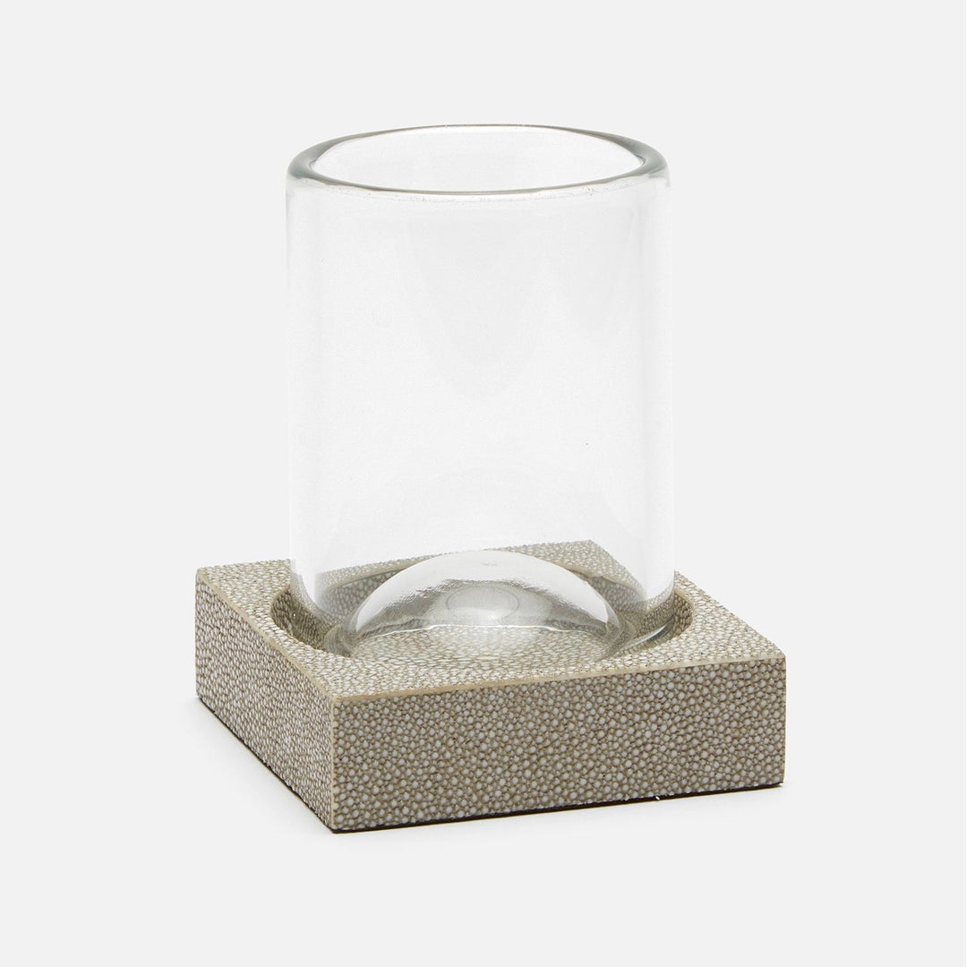 Manchester, Sand, Tumbler Set, Square Straight, Realistic Faux Shagreen, M/2