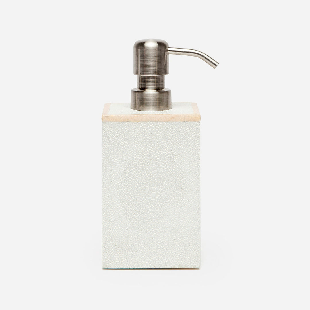 Manchester, Snow, Soap Pump, Square Straight, Realistic Faux Shagreen