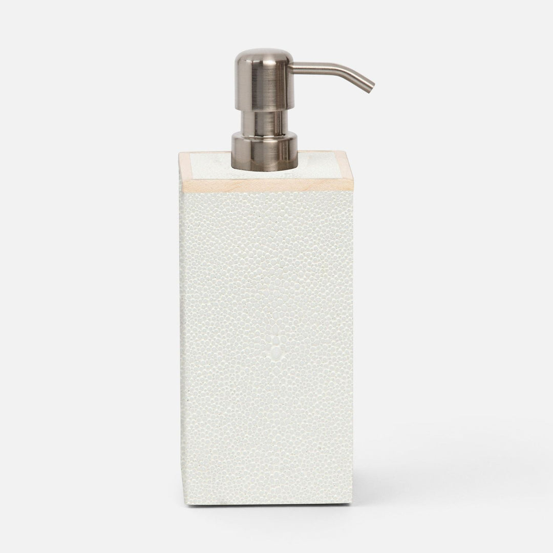 Manchester, Snow, Soap Pump, Xl, Square Straight, Realistic Faux Shagreen