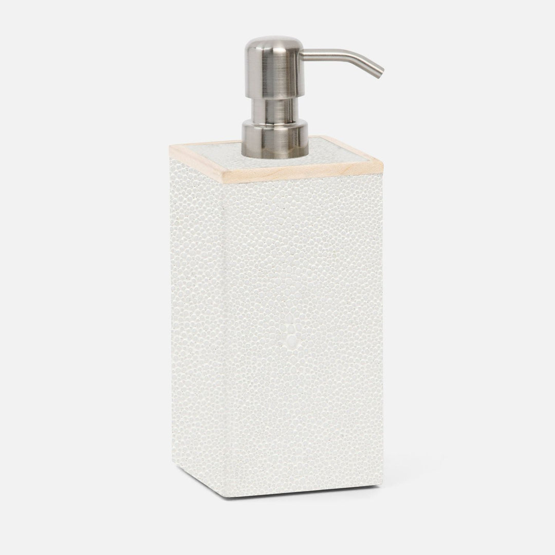 Manchester, Snow, Soap Pump, Xl, Square Straight, Realistic Faux Shagreen