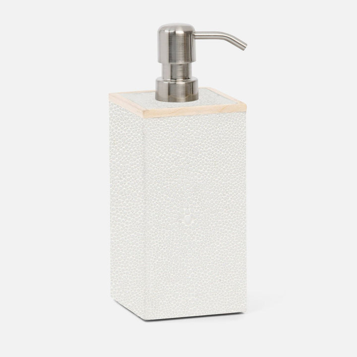 Manchester, Snow, Soap Pump, Xl, Square Straight, Realistic Faux Shagreen