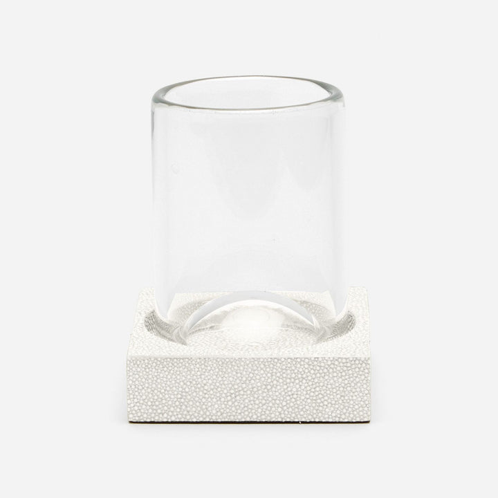 Manchester, Snow, Tumbler Set, Square Straight, Realistic Faux Shagreen, M/2