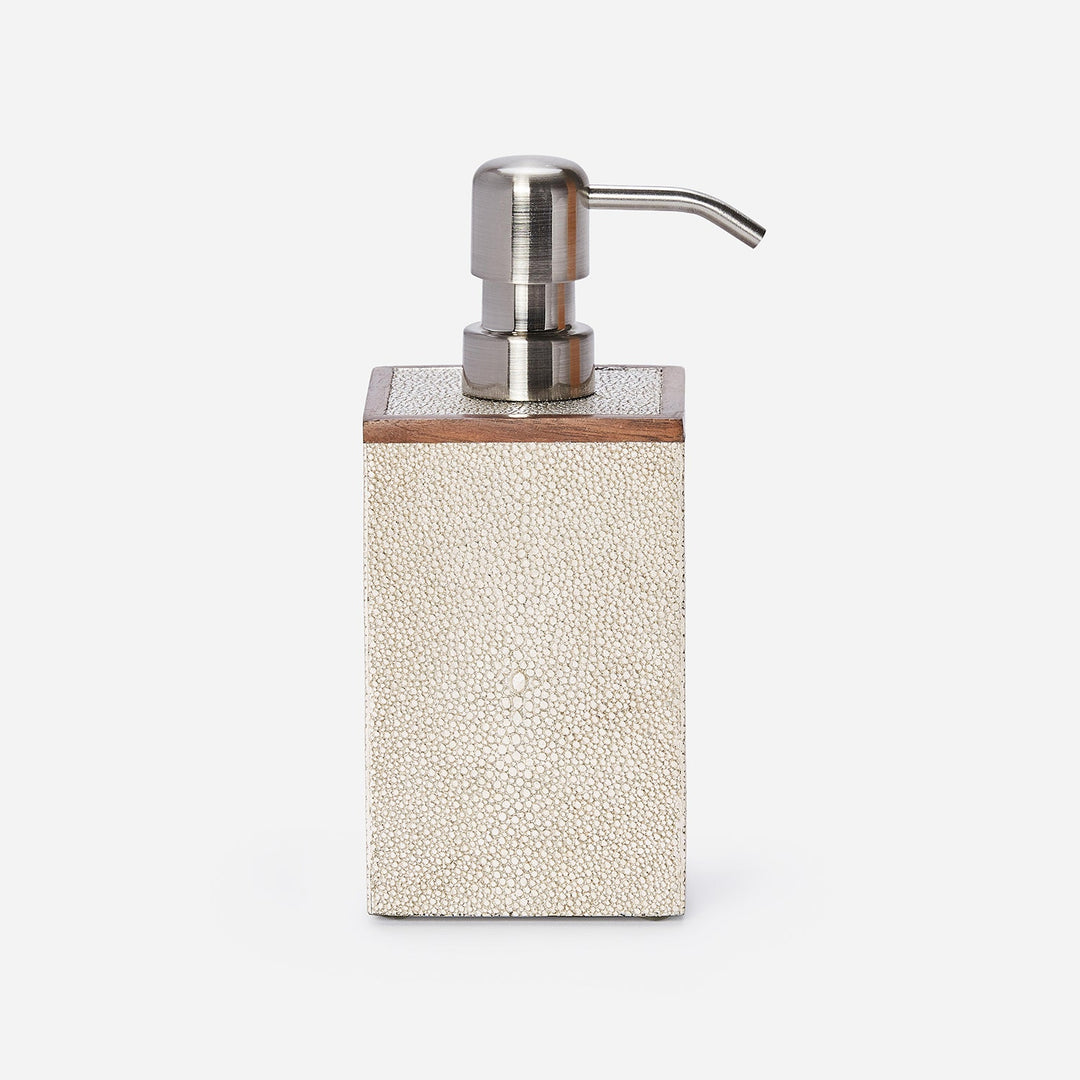 Manchester, Warm Silver, Soap Pump Ss, Realistic Faux Shagreen