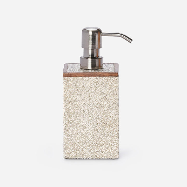Manchester, Warm Silver, Soap Pump Ss, Realistic Faux Shagreen