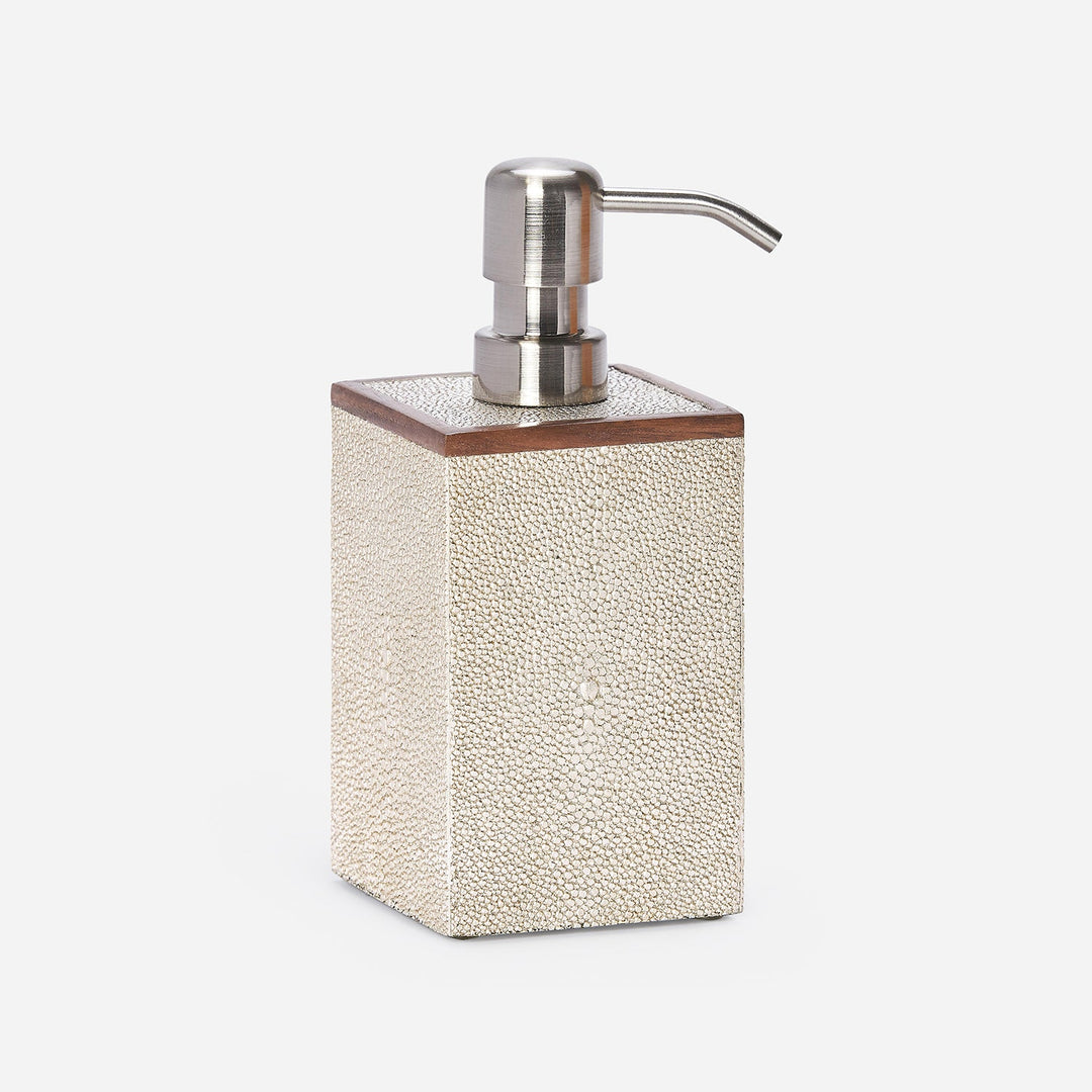 Manchester, Warm Silver, Soap Pump Ss, Realistic Faux Shagreen