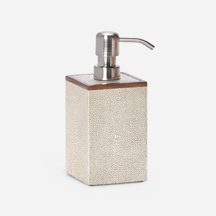 Manchester, Warm Silver, Soap Pump Ss, Realistic Faux Shagreen