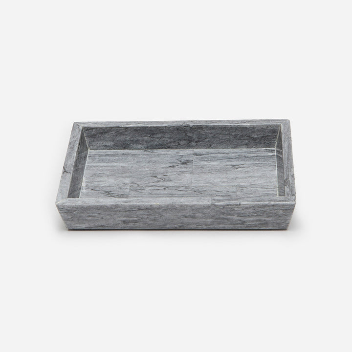 Milan, Gray, Soap Dish, Rectangular Tapered,Romblon Stone