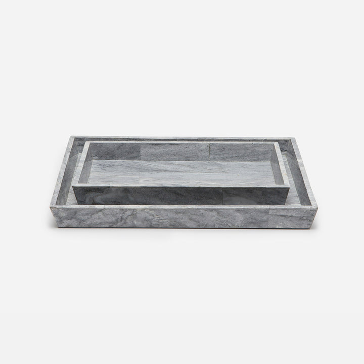 Milan, Gray, Medium Tray, Rectangular Tapered,Romblon Stone