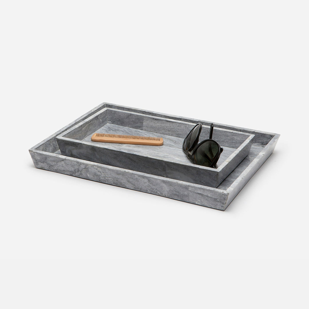 Milan, Gray, Medium Tray, Rectangular Tapered,Romblon Stone