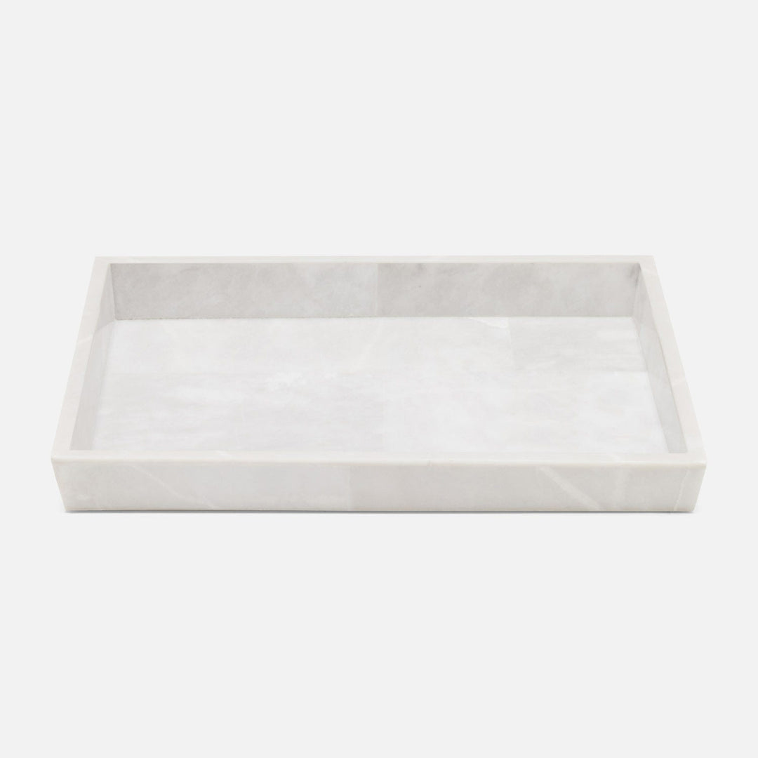 Milan, White, Tray, Rectangular Tapered, Large, Romblon Stone