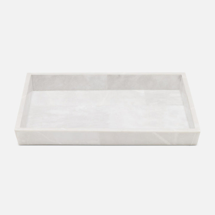 Milan, White, Tray, Rectangular Tapered, Large, Romblon Stone