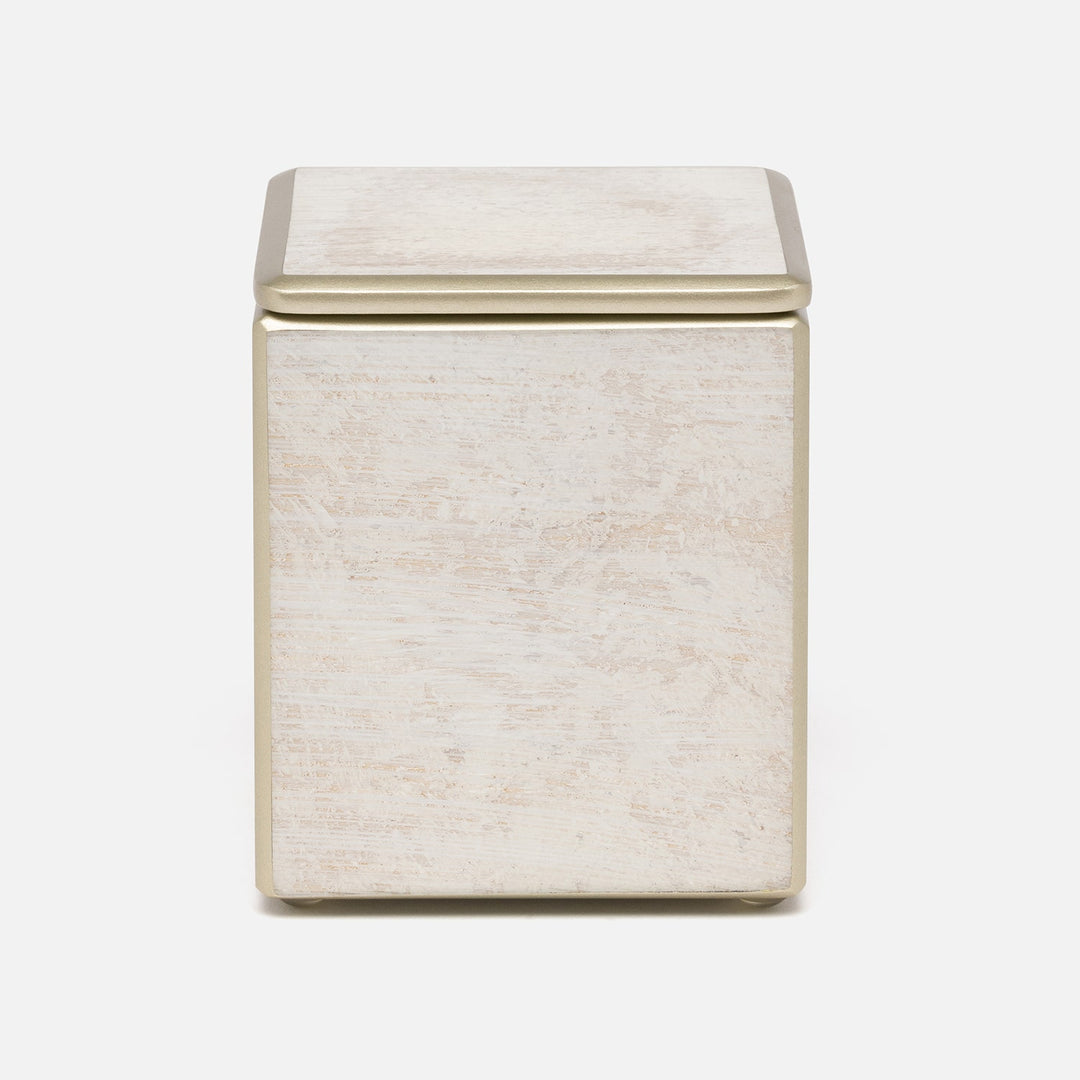 Nora, Metallic Frost, Canister, Square Straight, Painted Glass
